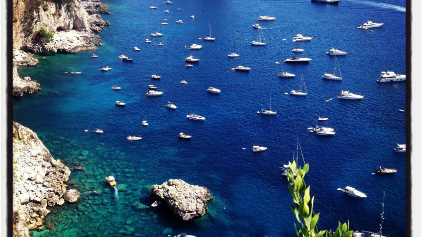 Capri con grotta azzurra e bagno